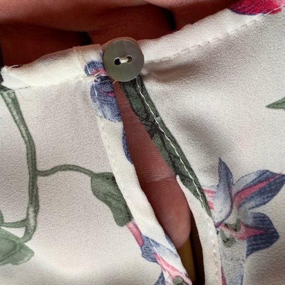 Violet & Claire Vibrant Botanical Halter Shirt L - Picture 12 of 12